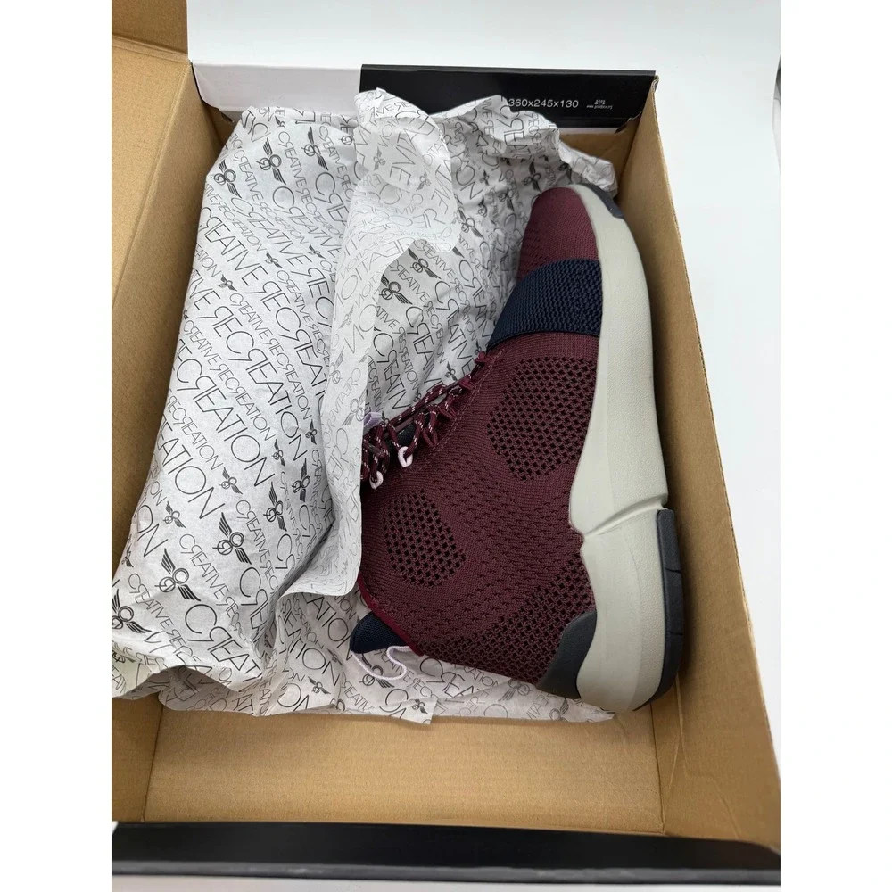 Creative Recreation Modica Dark Burgundy Navy Knit High Top Sneakers Mens 9